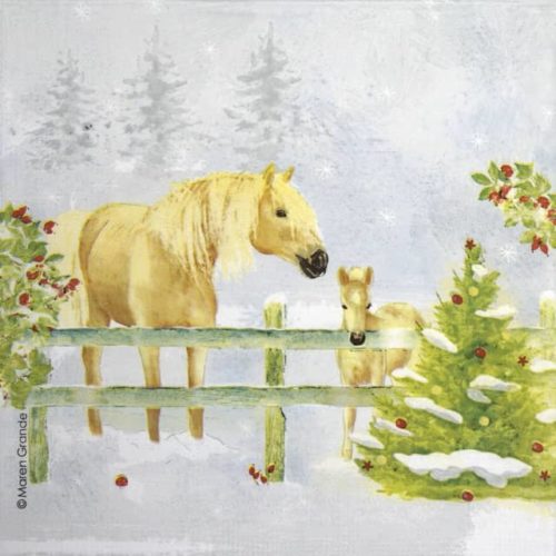 Paper Napkin - Maren Grande: Christmas Horses