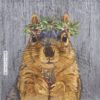 Paper Napkin - Two Can Art: Winter Berry Squirrel