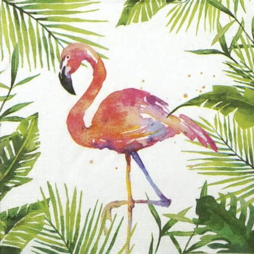 Paper Napkin - Carola Pabst: Tropical Flamingo