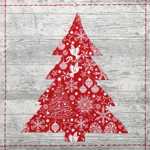 Paper Napkin - Red Tree