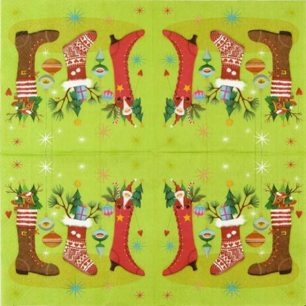 Lunch Napkins (20) -  Christmas Stocking