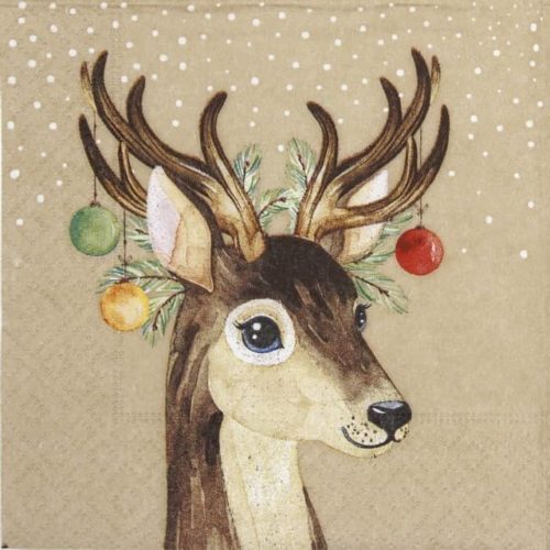 Lunch Napkins (20) - Deer Baubles