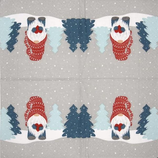 Cocktail Napkins (20) - Tomte in forest - Image 2