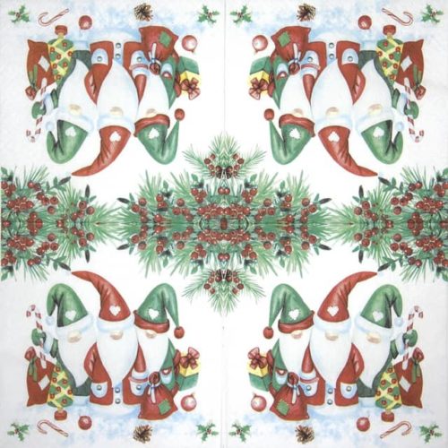 Paper Napkin - Christmas Gnomes Paw_SDL230500