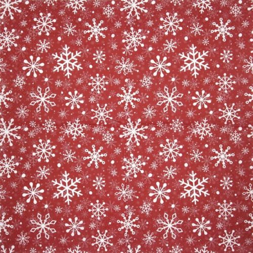 Paper Napkin - Christmas Snowflakes red - Paw
