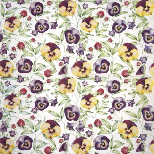 Paper Napkin - Beautiful Pansies TETEáTETE_TL703100