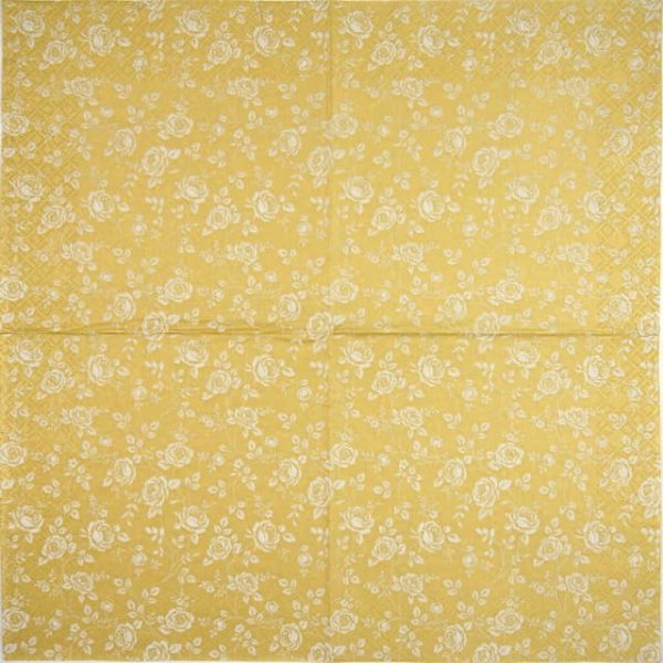 Paper Napkin - Little Roses gold - Image 2