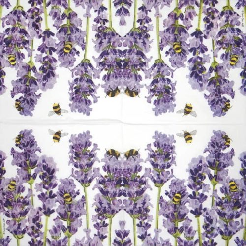 Paper Napkin - Two Can Art: Bees & Lavender_PPD_1333956