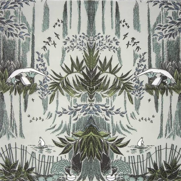 Paper Napkin Moomin in the forest green