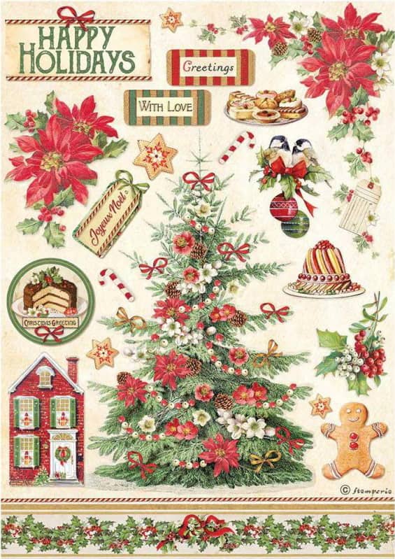 Rice Paper - Classic Christmas Tree - DFSA4594 - Napkin Shop