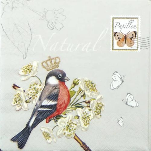 Paper Napkin - Birds and Crown
