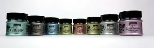 Pentart Delicate Silky Metallic Acrylic Paint 50ml Various Colours