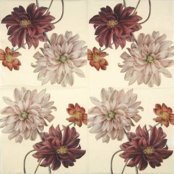 Paper Napkin dahlias