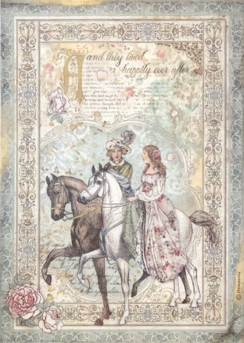 Rice Paper - Sleeping Beauty Pirnce on Horse - DFSA4575