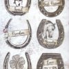 Rice Paper - Romantic horses Horseshoes - DFSA4583