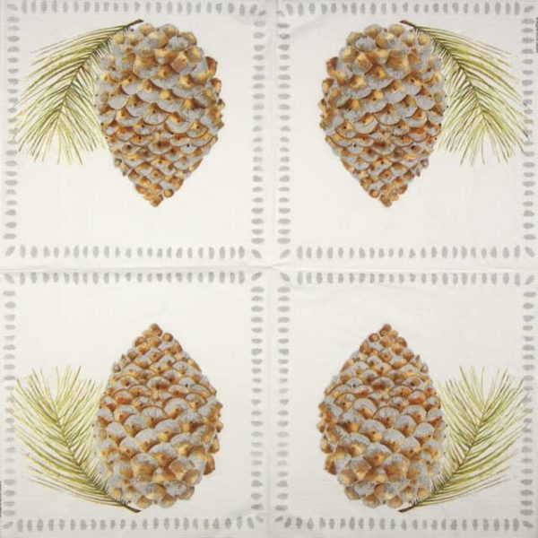 Paper Napkin - Brigitte Murat: Pine Cone nature