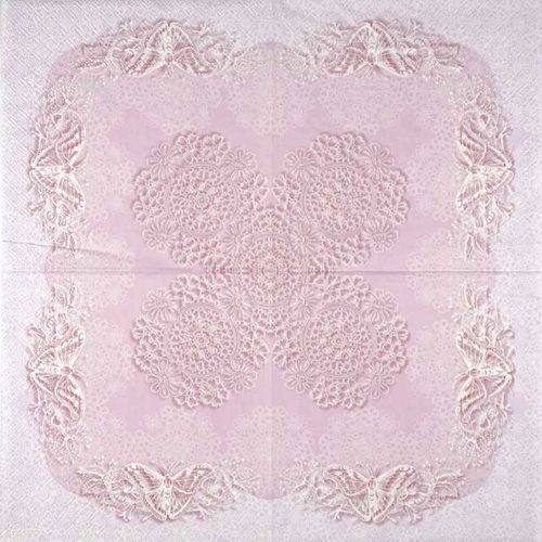 Paper napkin butterfly lace lilac