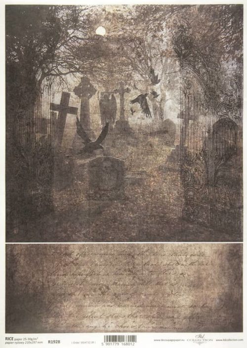 Rice Paper R1928 Dark Fantasy Cemetery