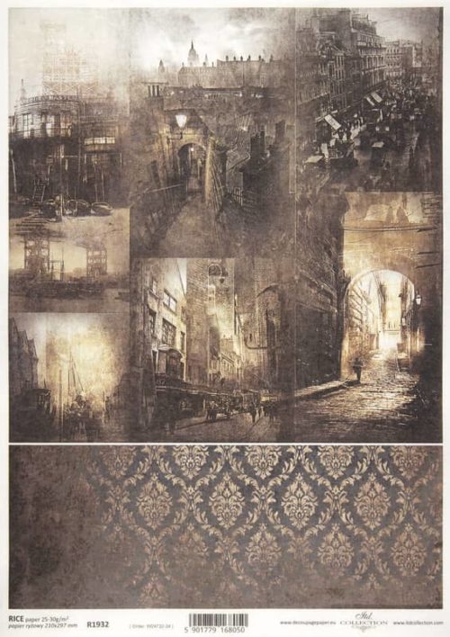 Rice Paper R1932 Dark Fantasy Town