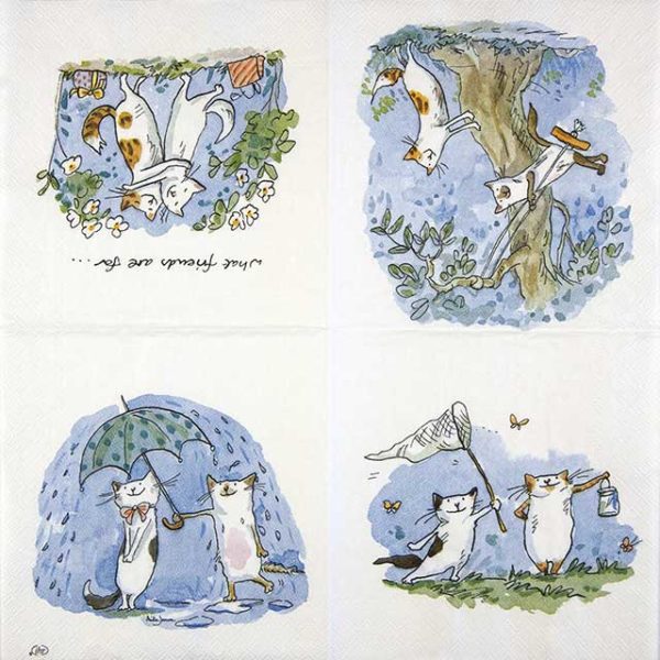 Paper Napkin Anita Jeram Cats Friends