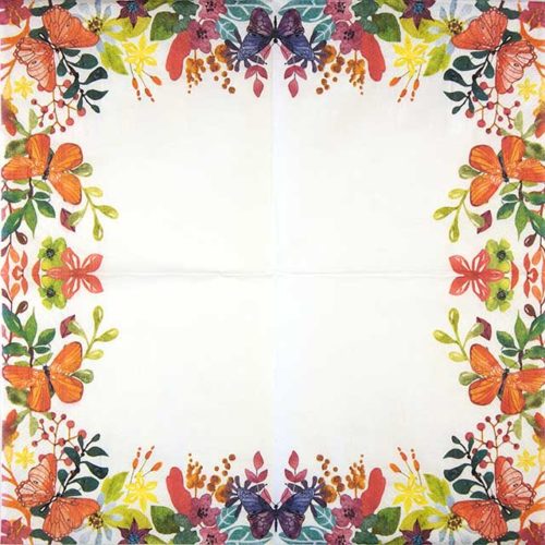 Paper Napkin Watercolor Meadow Flowers
