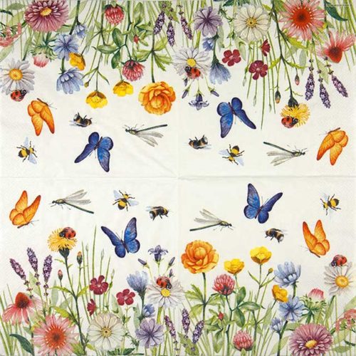 Paper Napkin Butterfly Meadow