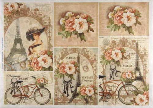 Rice Paper - Bike, Keys and Roses Paris