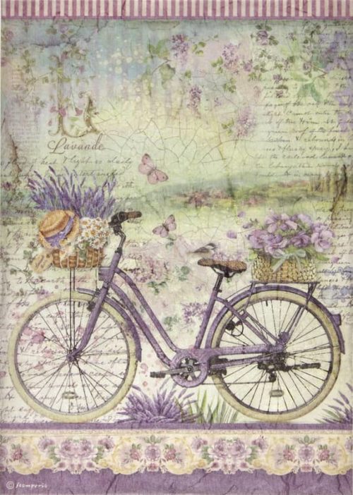 Rice Paper - Provence bicycle Stamperia DFSA4671