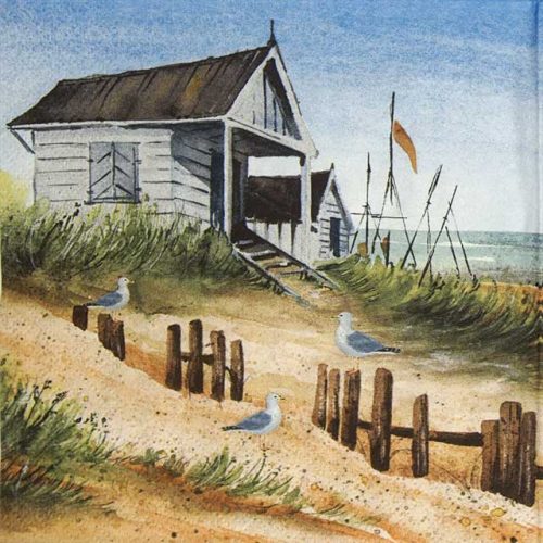 Paper Napkin - Summer House on Sandy Seashore