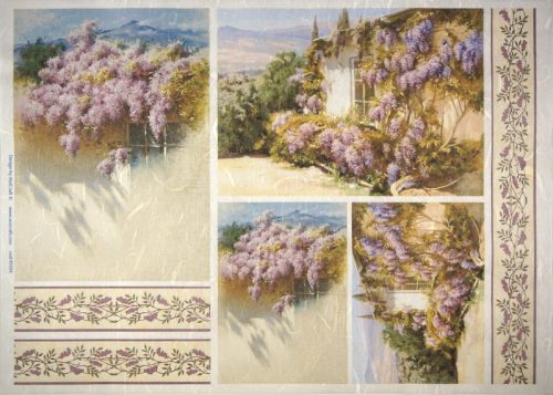 Rice Paper - Wisteria Flowers Ornaments 32x45cm