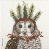 Paper Napkin Winter Owl Candance