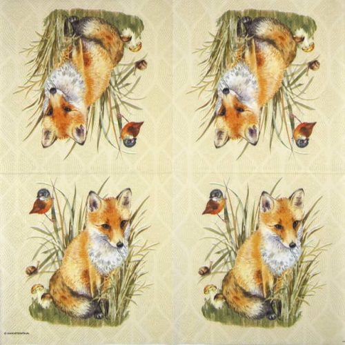 Paper Napkin Fox in autumn