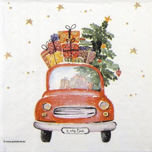 Paper Napkin Christmas Gifts Truck