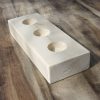 Wooden tealight candle holder, 3 hole, 25cm
