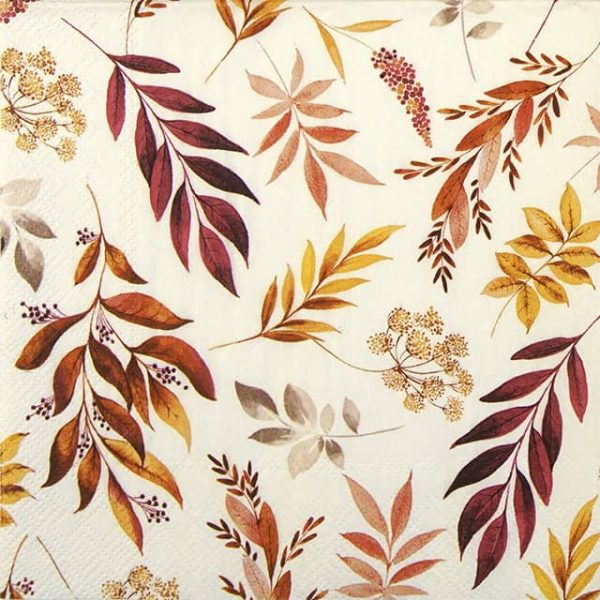 Paper Napkin Autumn Colours Leaves