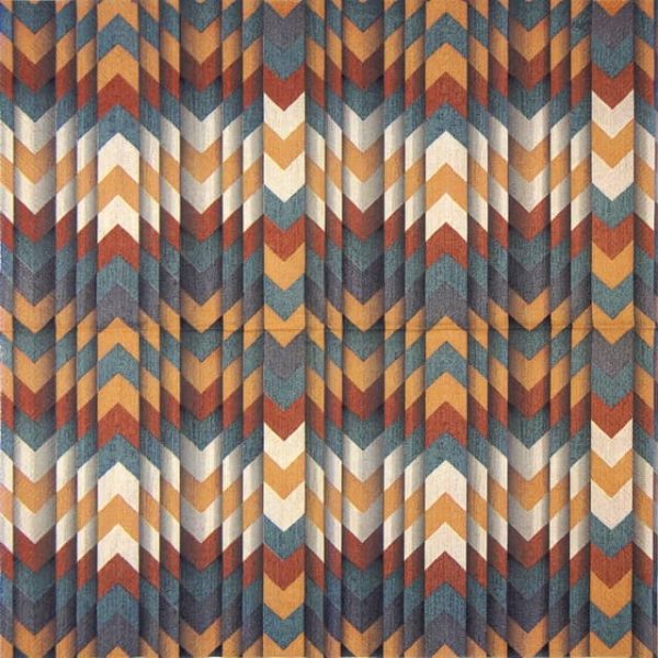 Paper Napkins Chevron pattern blue terracotta