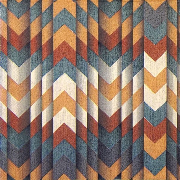 Paper Napkins Chevron pattern blue terracotta