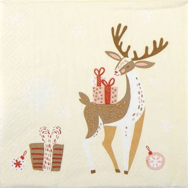 Paper Napkin Christmas Deer