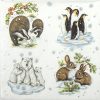 Paper Napkin Winter Animals