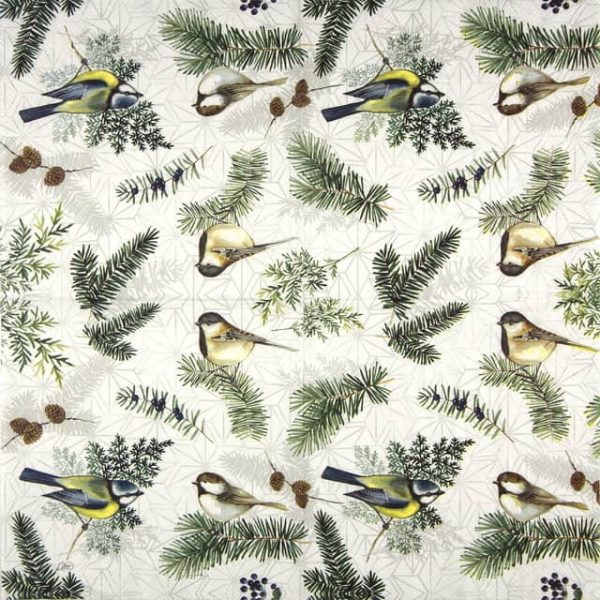 Paper Napkin Winter birds