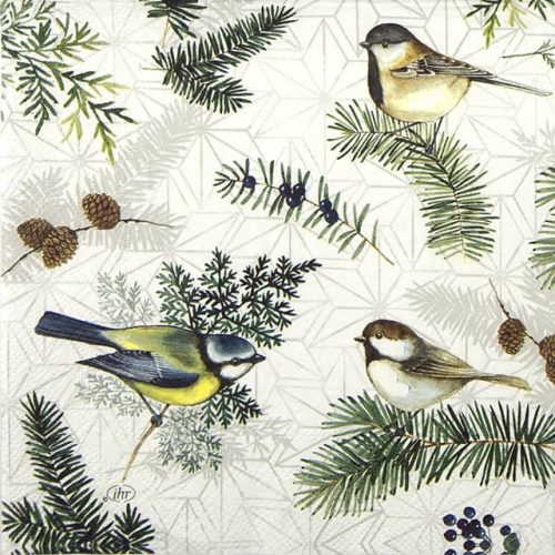 Paper Napkin Winter birds