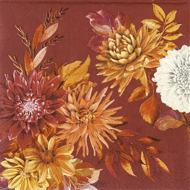 Paper Napkin - Dahlia red