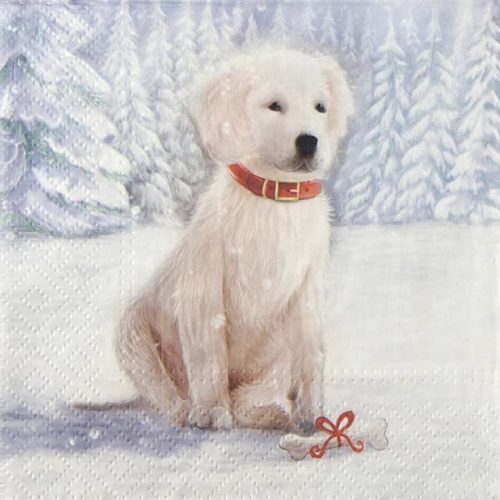 Paper Napkin - Snow Dog