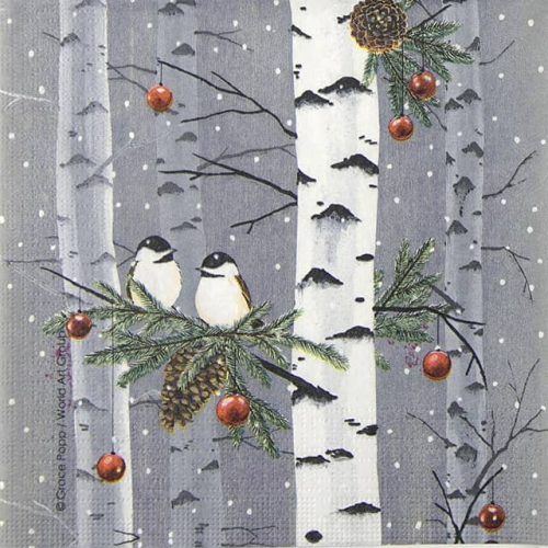 Paper Napkin - Birch & Birds