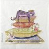 Paper Napkin - Blue Cat on Pillows