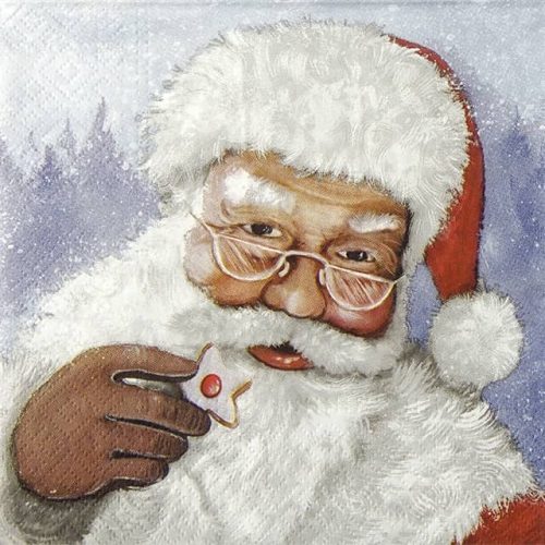 Paper Napkin - Santa with Gingerbread