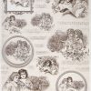 Rice Paper Decoupage Music angels