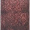 Rice Paper Decoupage Burgundy Carpet