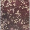 Rice Paper Decoupage Burgundy Flowers