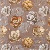 Paper Napkin Silver, gold brass roses